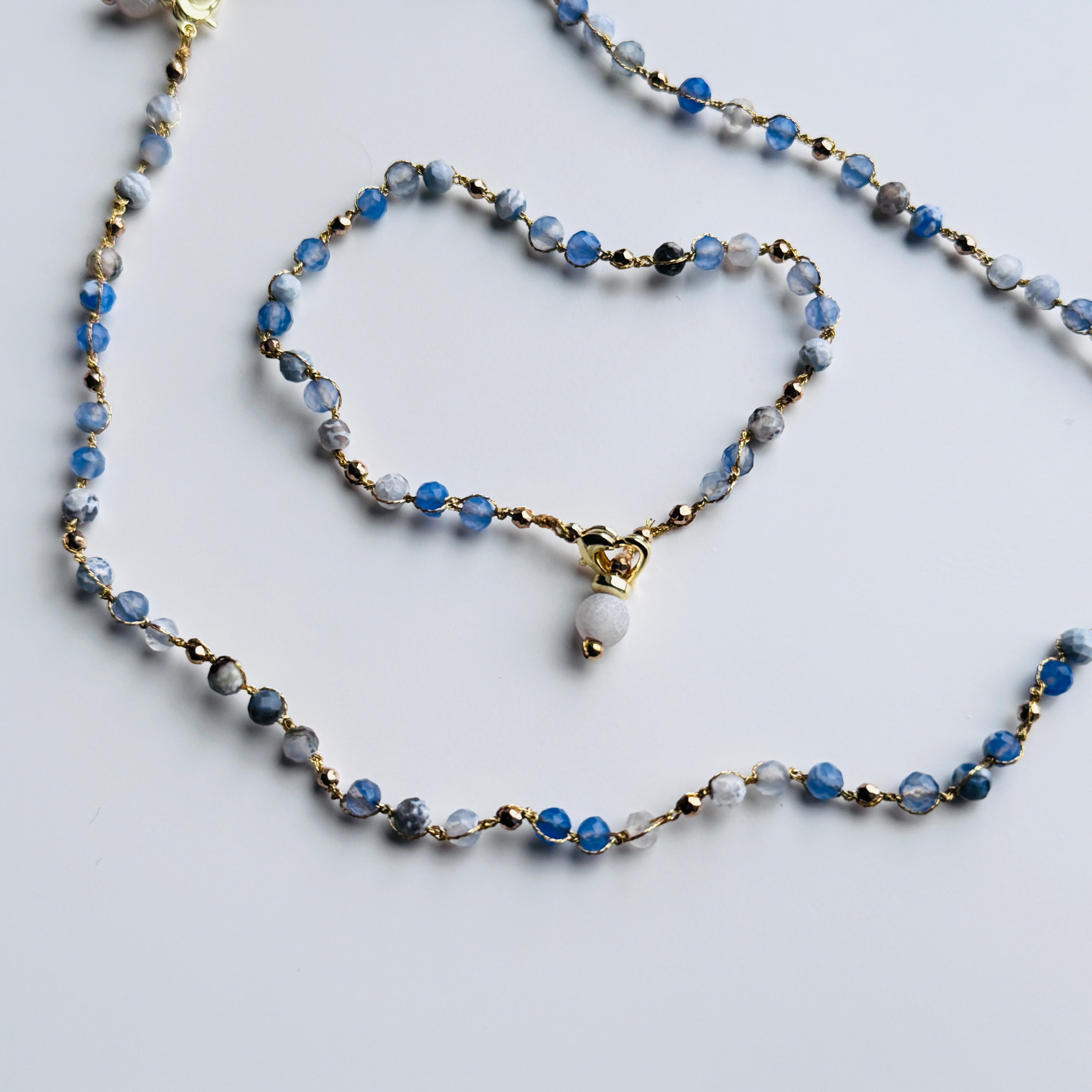 agato karoliukų papuošalų rinkinys